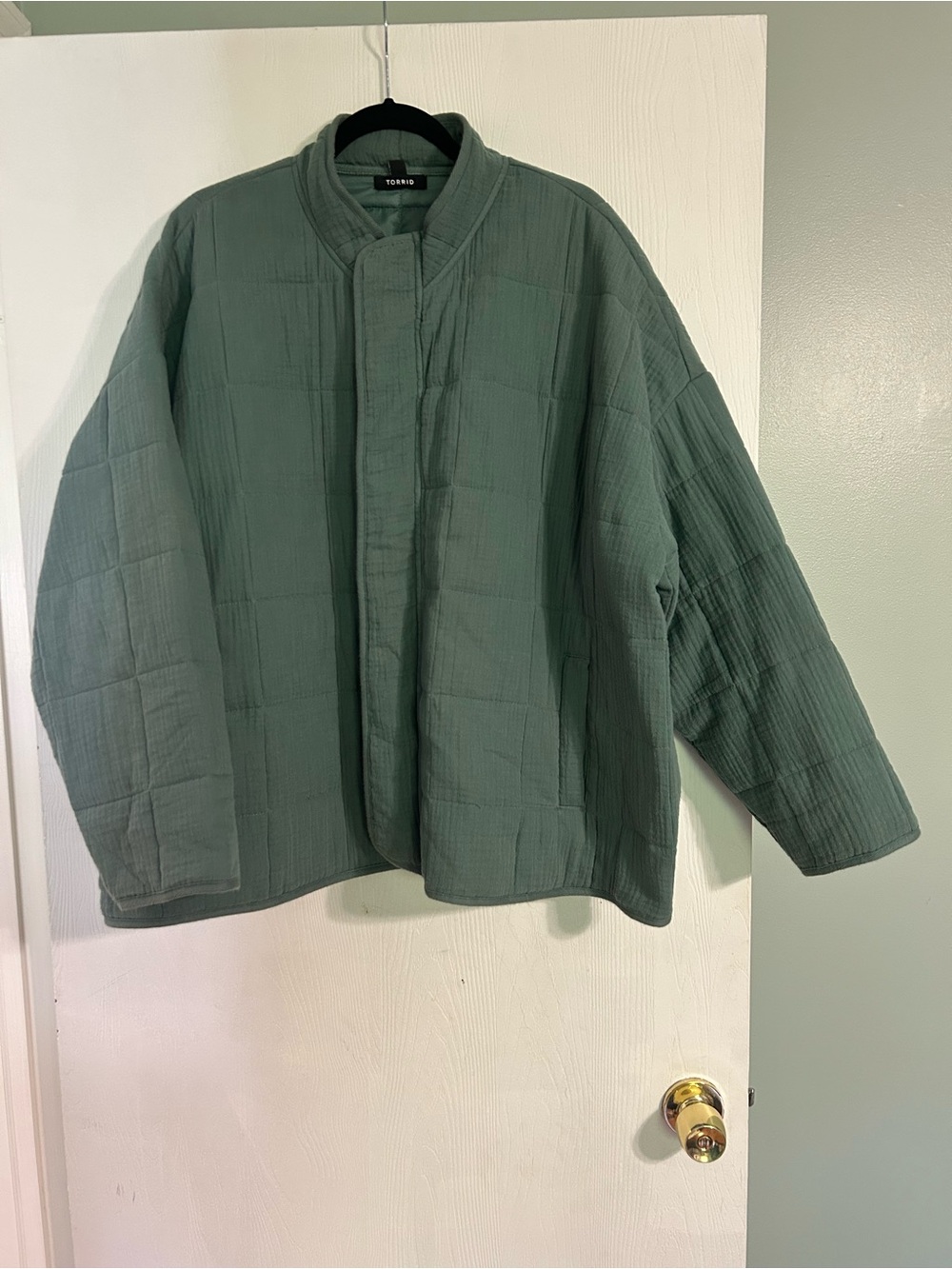 Torrid Green Quilted Oversized Jacket